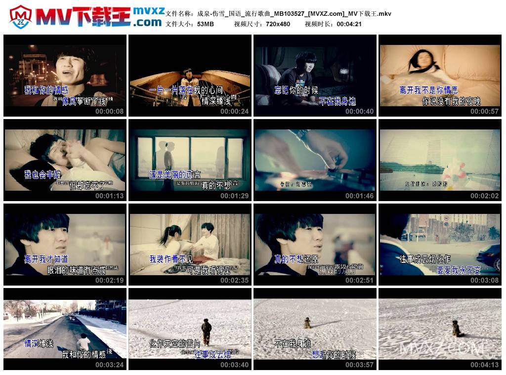 成泉-伤雪_国语_流行歌曲_MB103527